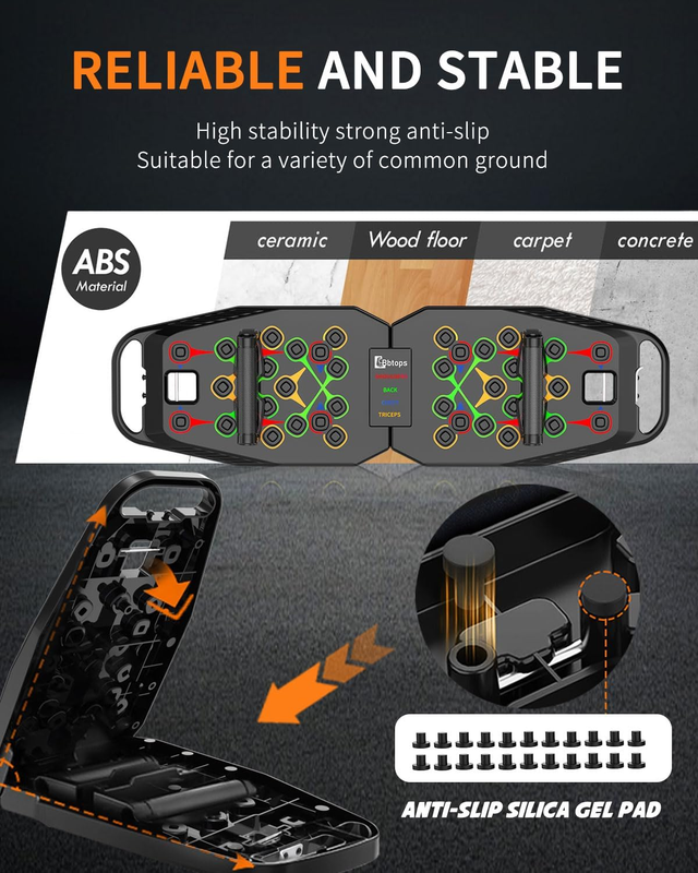 Push up Board, Pilates Bar & Fitness Accessories, 25 in 1 Foldable Push up Bar a4