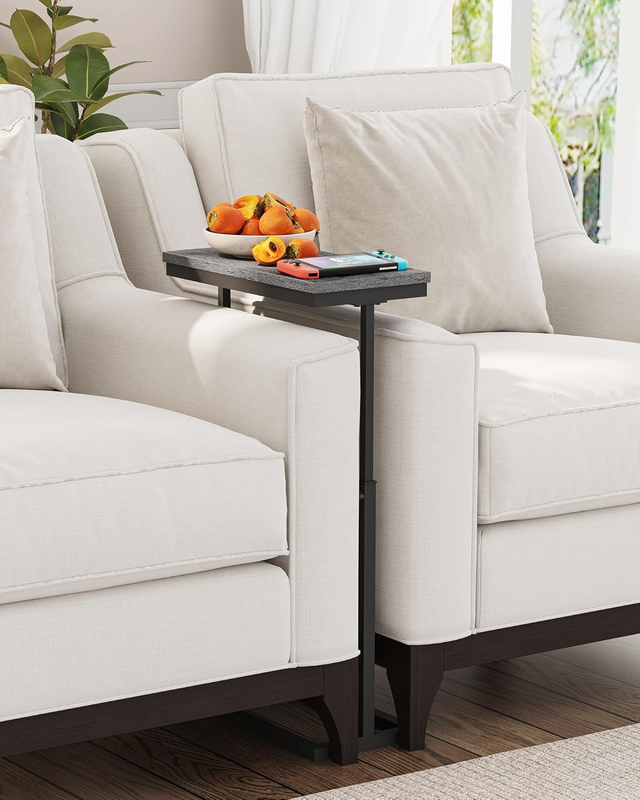 Grey End Table Side Table Tall Sofa Couch Table Living Room Bedroom2