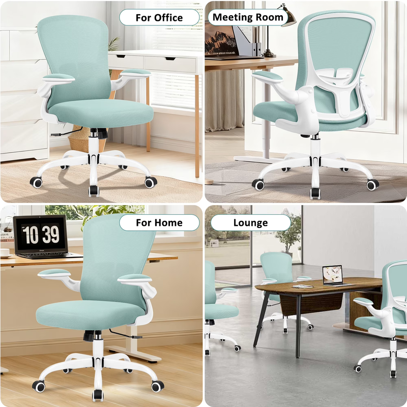 Office Chair, Ergonomic Desk Chair with Adjustable Lumbar Support, High Back Mes6