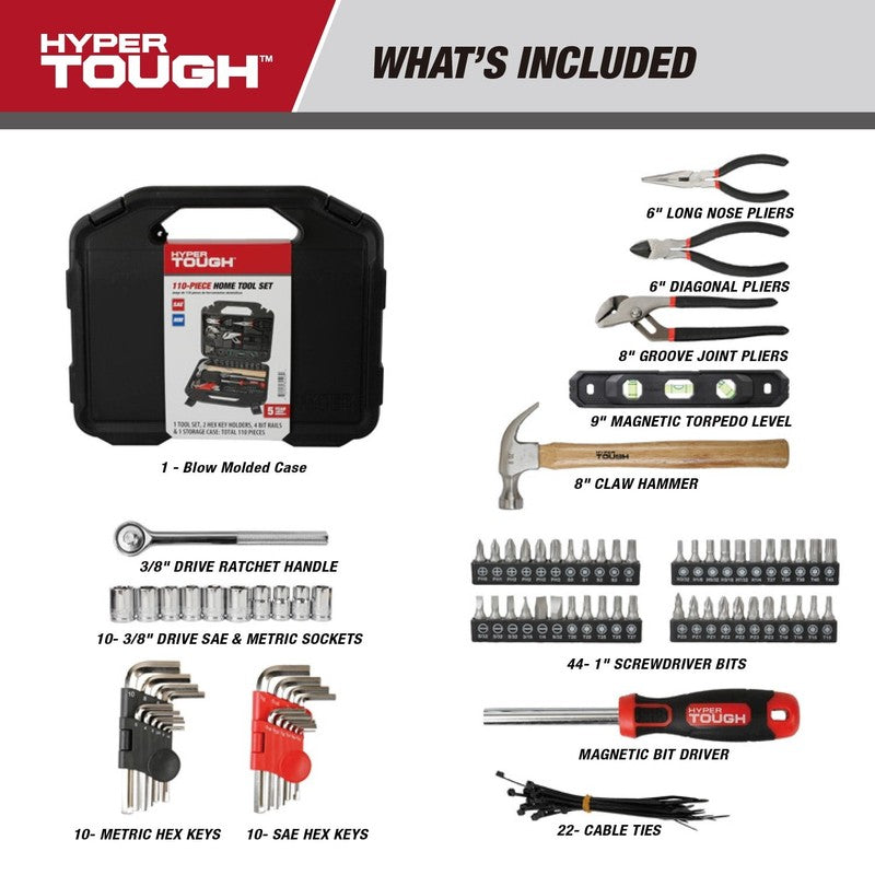 110-Piece Home Project Tool Set with Storage Case3