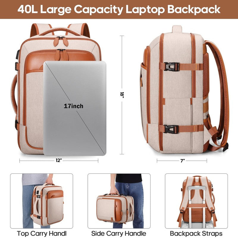 Travel Backpack for Men & Women Carry on Backpack Flight Approved 40L Waterproof4