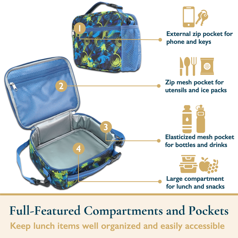 Lunch Bag for Kids – Insulated Lunch Box for Girls and Boys, Cute Reusable Coole4