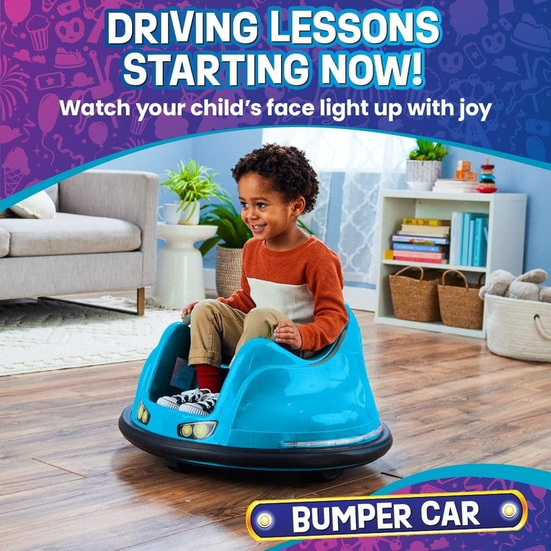 Funpark 6V Bumper Car for Toddlers, 360° Spin, LED Lights, Ages 1.5-4 Years5