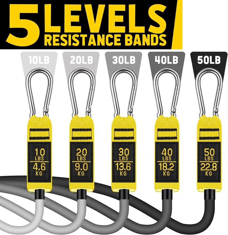 Resistance Bands Set w/ Handles Door Anchor Ankle Straps Home Gym Workout1