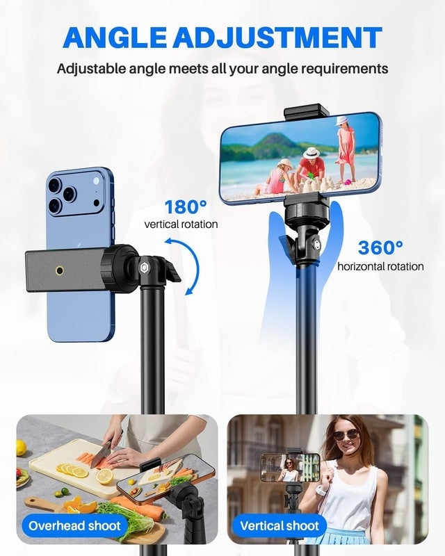 67'' Phone Tripod Selfie Stick w Remote Extendable Stand3
