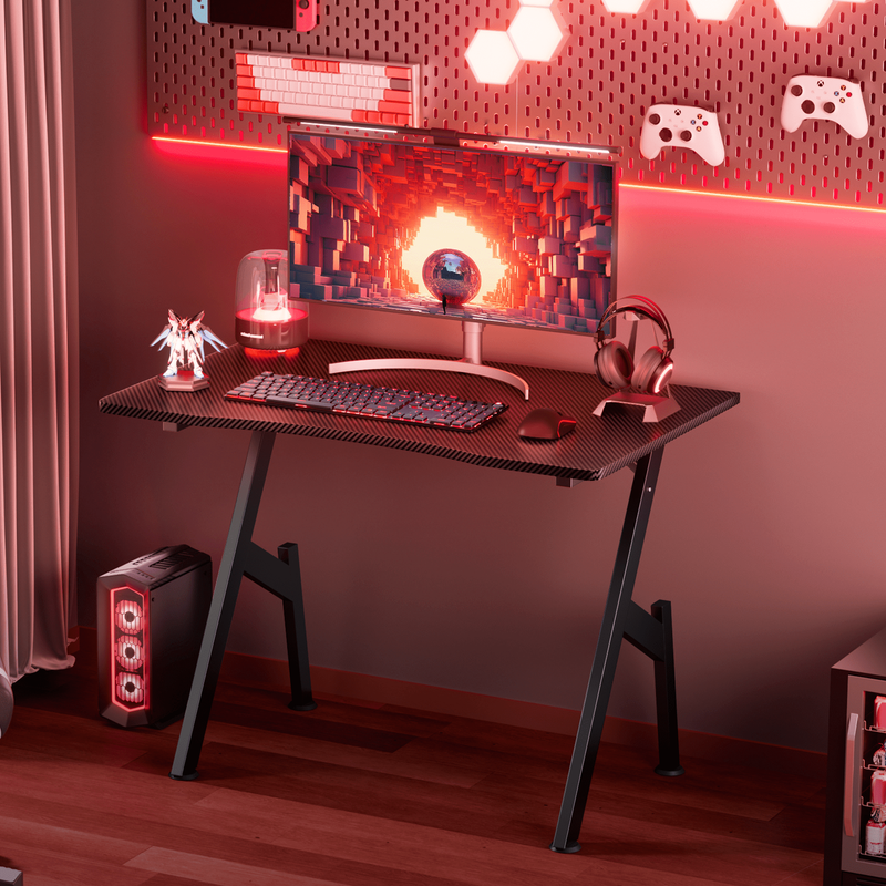 32 Inch Gaming Desk, Ergonomic Gamer Table, Gamer Workstations for Adult and Tee1