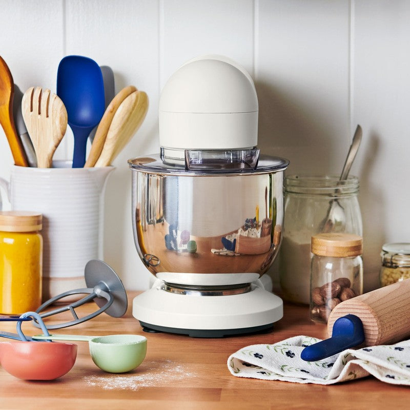 3.5 Qt Stand Mixer White Icing w/ Flat Beater Dough Hook & Whisk11
