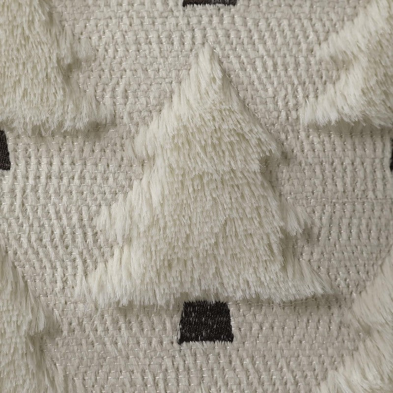 Christmas Pillow Covers 18"x18" Set of 2 Cream White Plush Faux Fur Tree Decor5