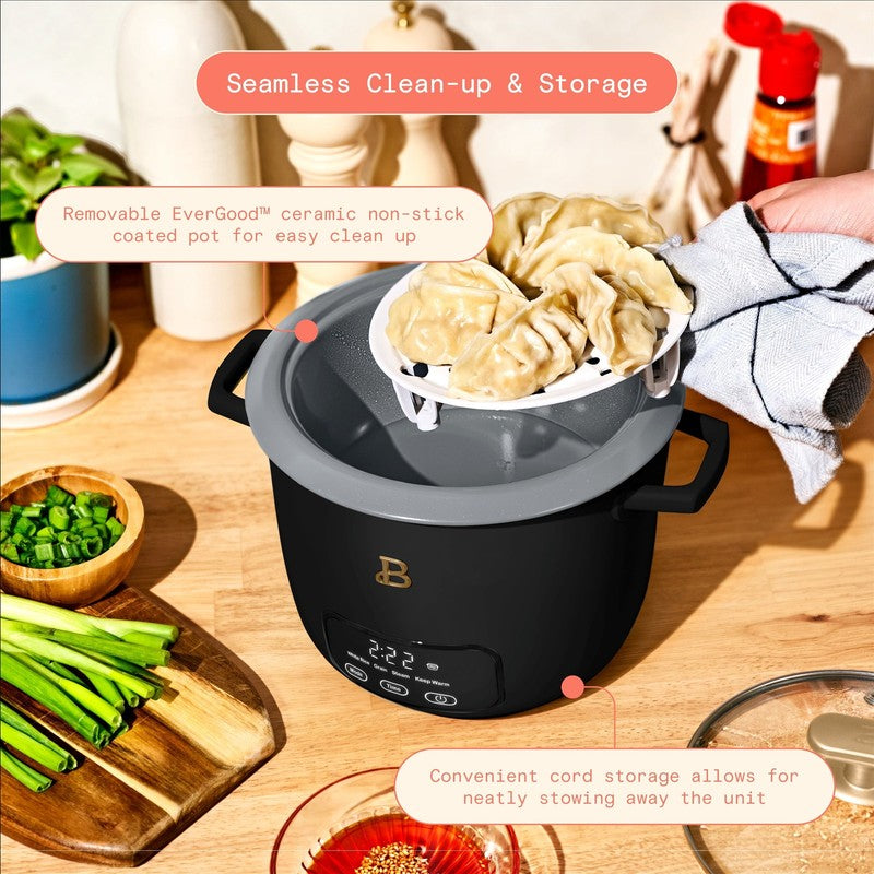 Beautiful by Drew Barrymore 6 Cup Rice Cooker Black Sesame Digital Electric Rice3