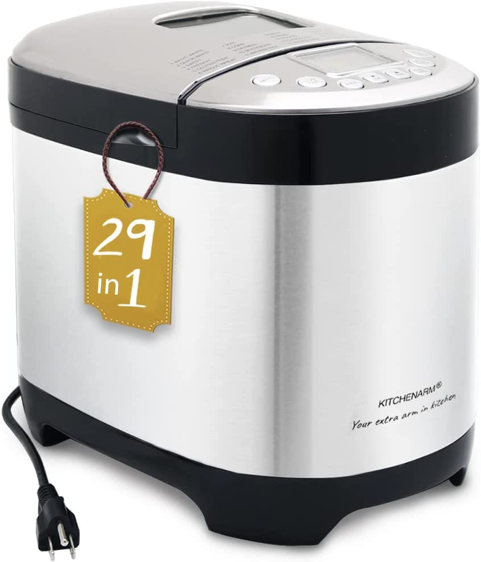 29-in-1 Smart Bread Maker 2LB 1.5LB 1LB Gluten Free Stainless Steel7