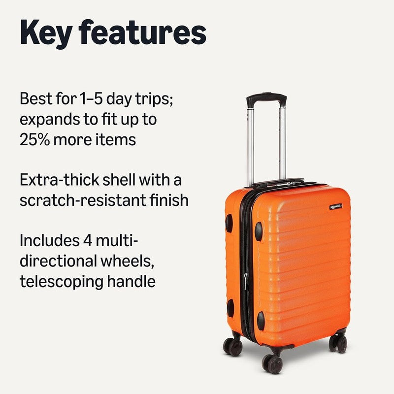 21" Hardside Carry On Luggage, Hardshell Suitcase with Wheels, Expandable for up1