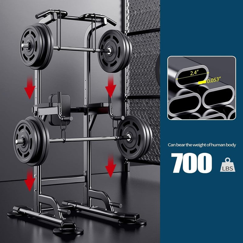 Power Tower Pull Up & Dip Station Adjustable Height Home Gym Workout Equipment2