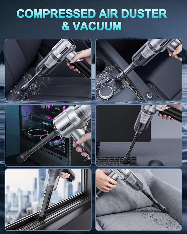 Portable Cordless Vacuum Cleaner 20000Pa Foldable 4 in 1 Air Duster Blower Pump2