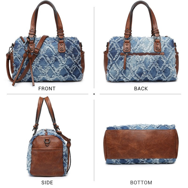 Women Soft Vegan Leather Barrel Bags Large Top Handle Totes Satchel Handbags Sho1
