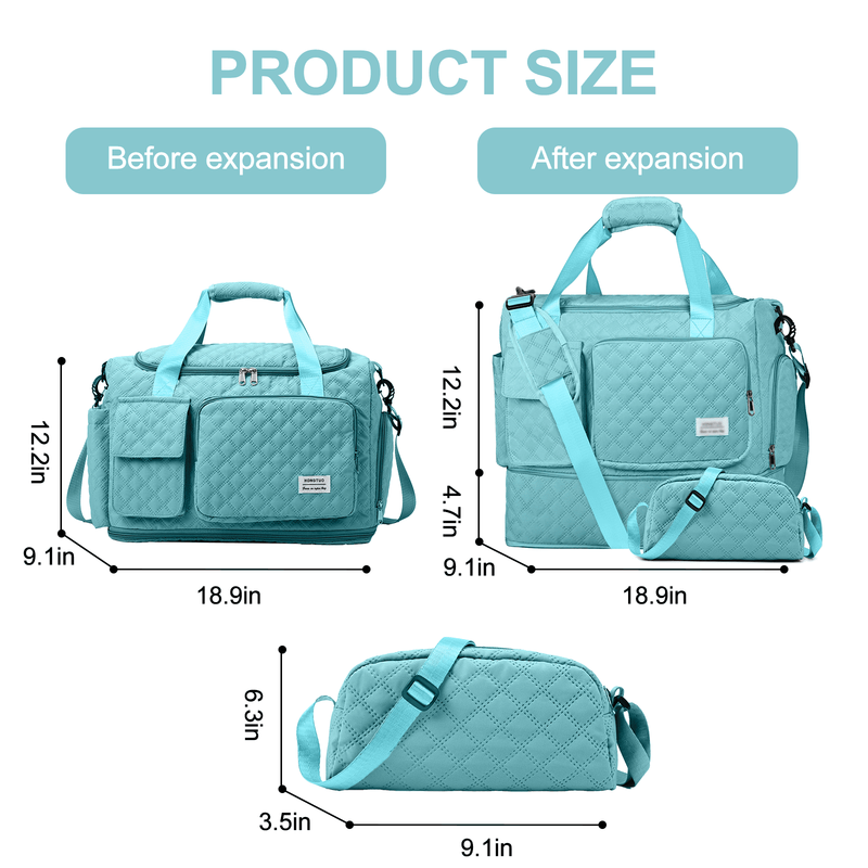 Travel Duffle Bag Weekender Bags for Women with Shoe Compartment Carry on Overni2