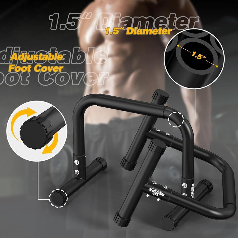 Dip Station Heavy Duty Parallette Push Up & Dip Stands Fitness Workout Bar1