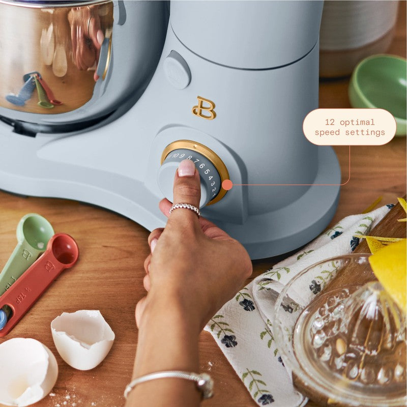 3.5 Qt Stand Mixer Cornflower Blue w/ Flat Beater Dough Hook & Whisk5