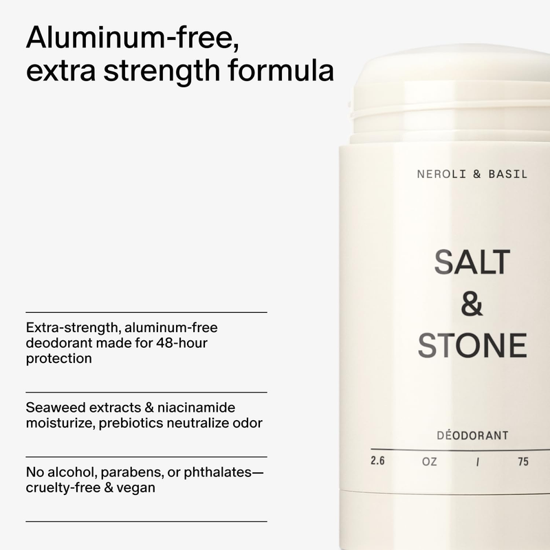 Aluminum Free Deodorant 48H Extra Strength Women Men Neroli Basil4