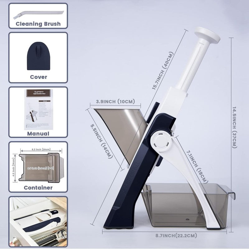 Safe Mandoline Slicer for Kitchen, Potato Slicer, All in 1 Vegetables Slicer and5