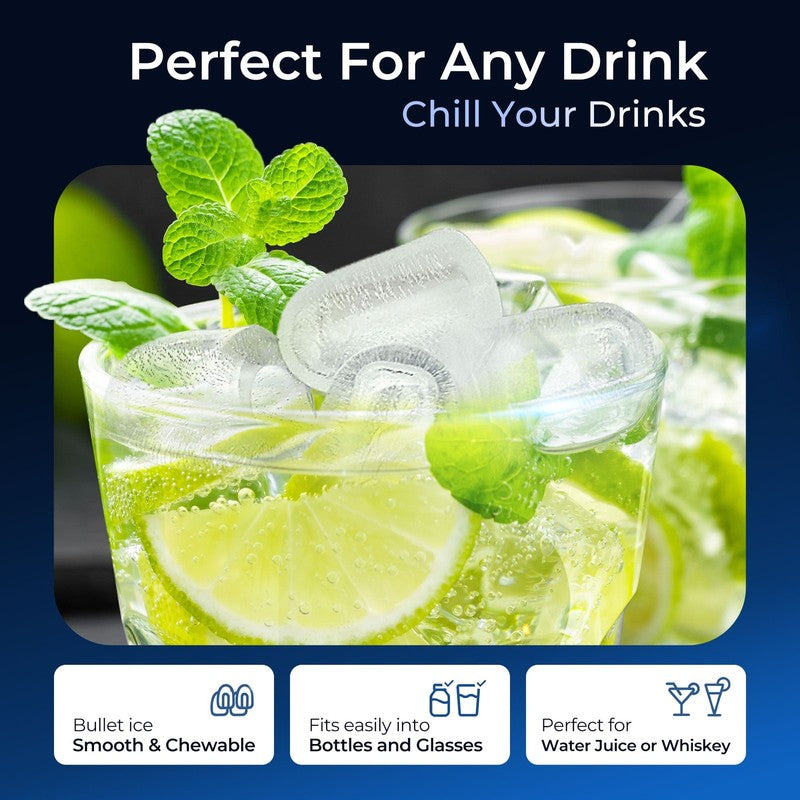 Countertop Ice Maker – 8 Cubes in 6 Mins, 26lbs/Day, Self-Cleaning Ice Machine2