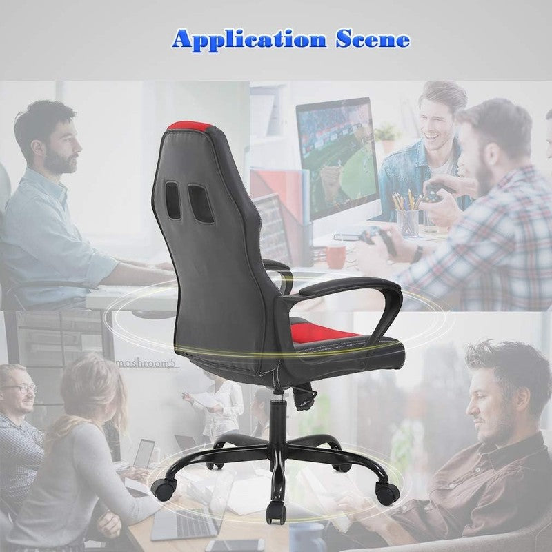 Ergonomic Red Gaming Chair with Lumbar Support   Affordable Office Desk Chair6