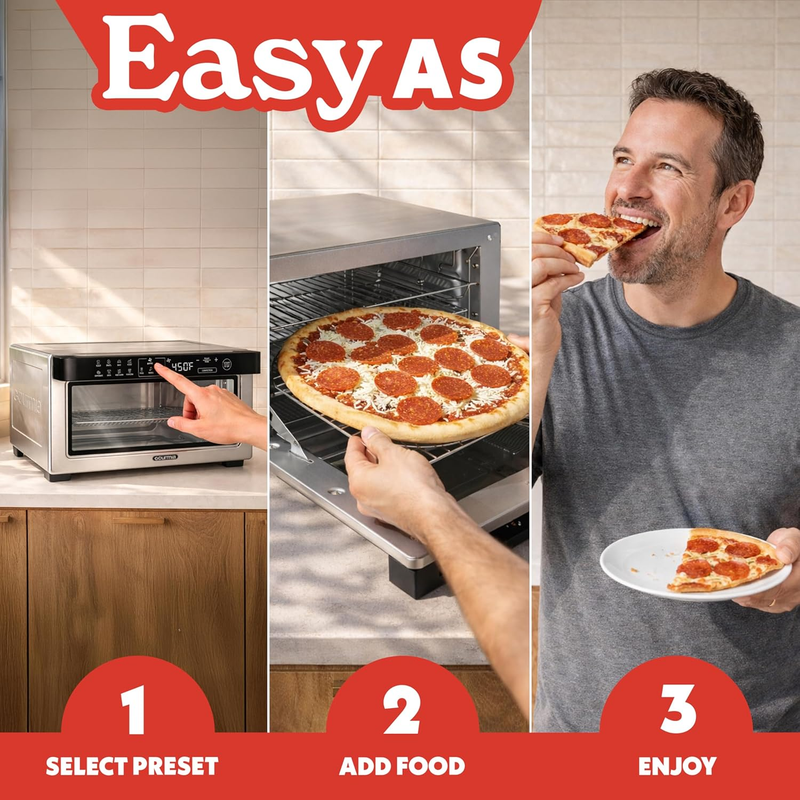 Digital Air Fryer Toaster Oven 4 Slice 12 Presets Convection Bake Roast Broil9