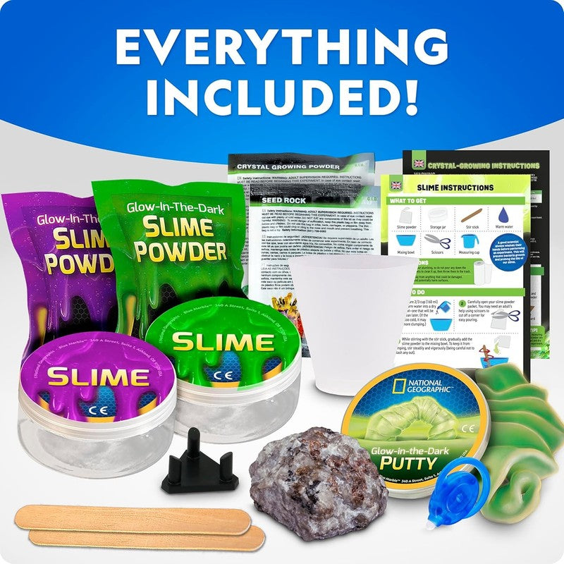 National Geographic Mega Science Kit Glow Dark Slime Crystal STEM Toy3