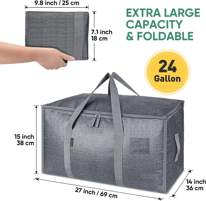 Oversized 6 Pack Moving Bags with Reinforced Handles   Heavy Duty Storage Tote1