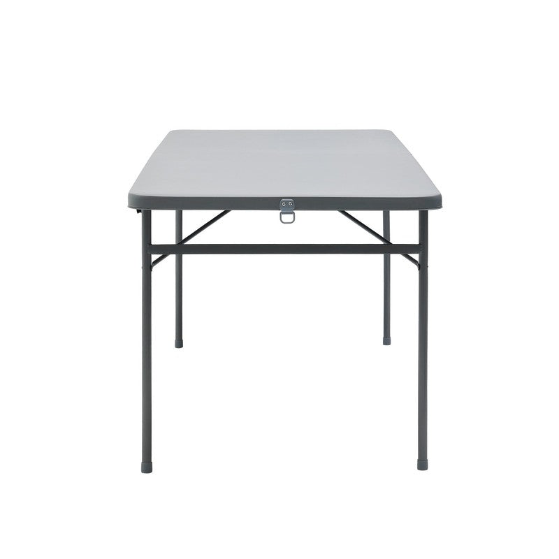 6 Foot Bi Fold Plastic Folding Table Gray3