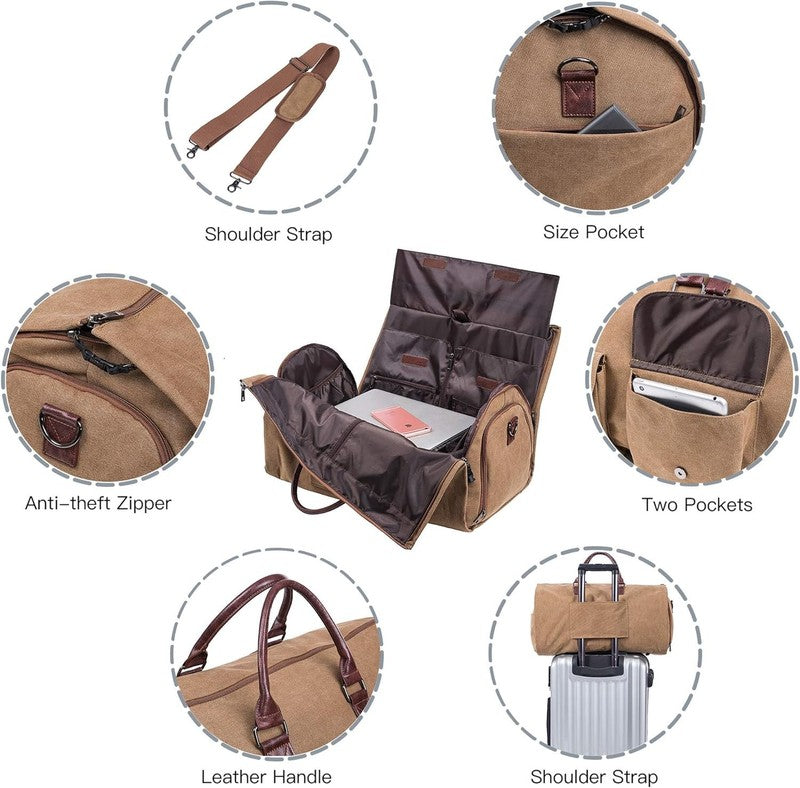 2in1 Garment Duffle Bag Hanging Suit Travel Carry On Business Men Women1