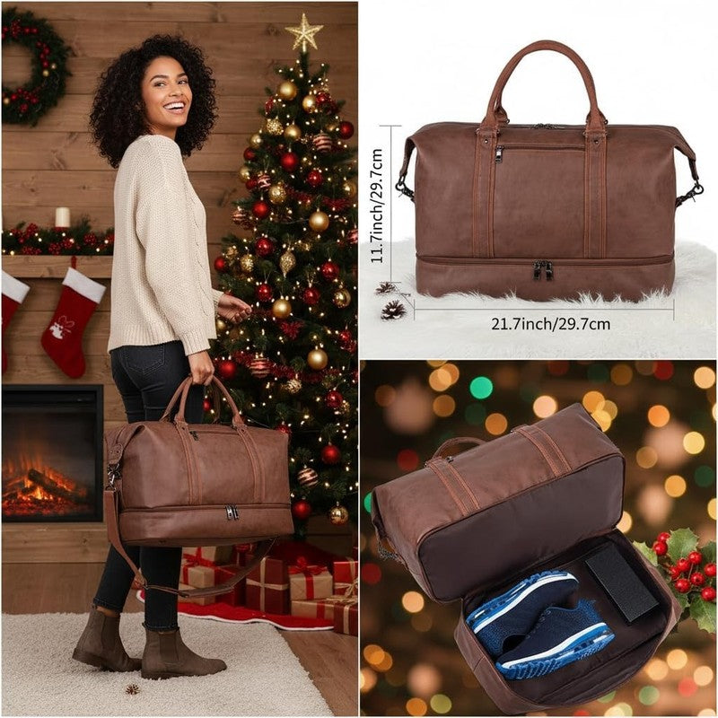 Weekender Overnight Bag Carry on Bag Travel Bag with Shoe Pouch7