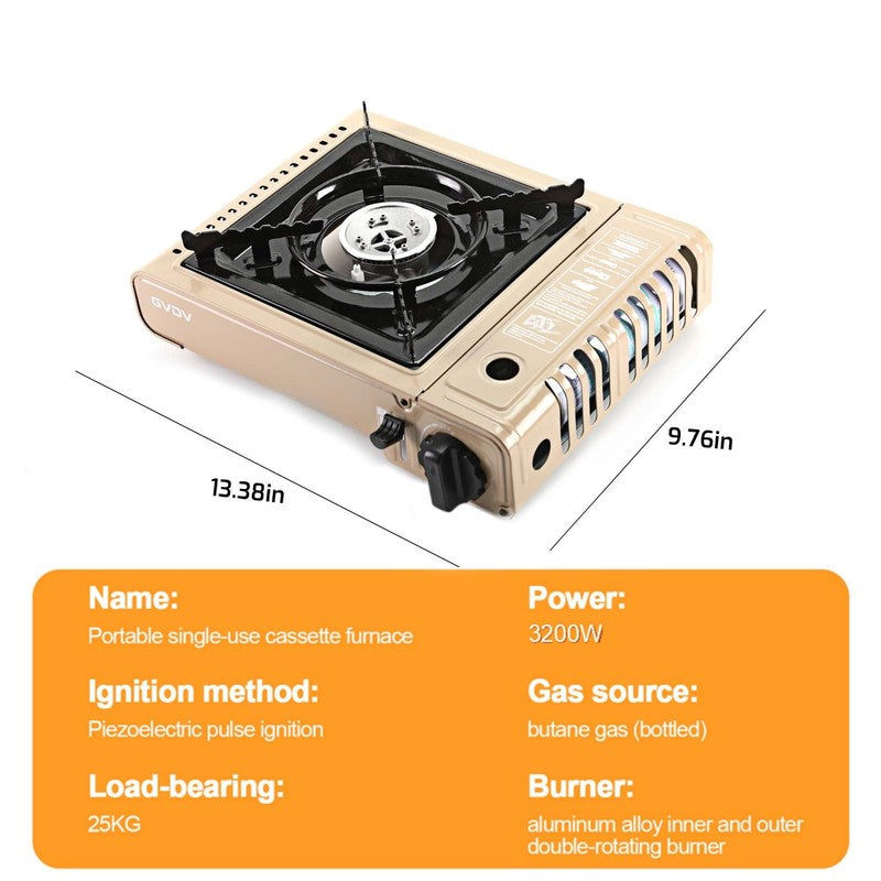 Portable Camping Stove, 1 Burner Butane Gas Stove with Updated Carrying Case7