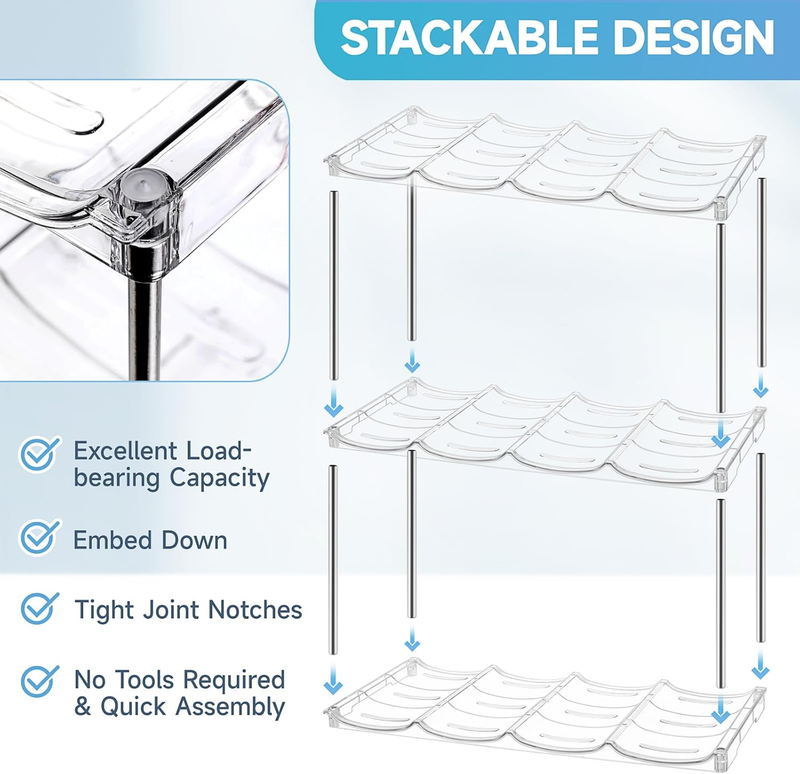 Stanley Cup 40oz Water Bottle Organizer Rack Stackable 3 Pack Holder4