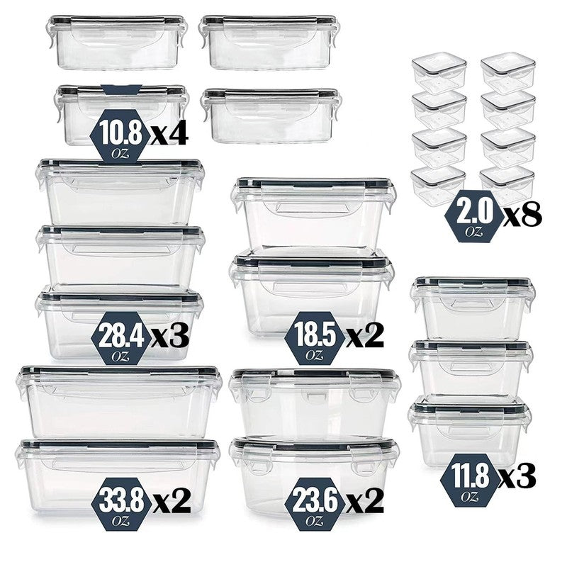 Airtight Food Storage Container Set， Meal Prep Container, Tupperware Sets with L4