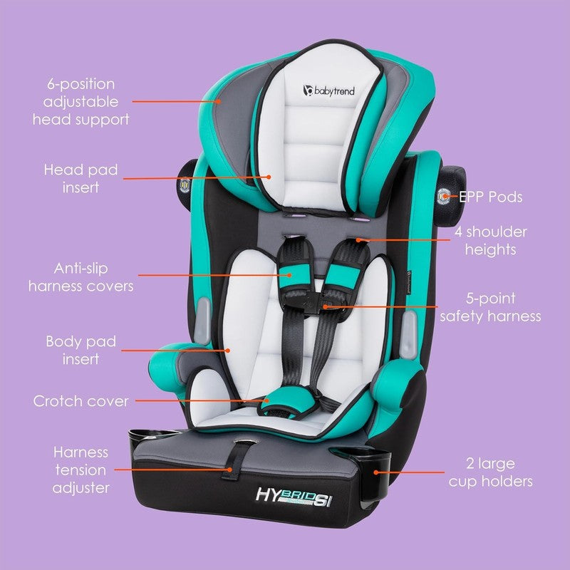 Hybrid SI 3 in 1 Booster Car Seat Side Impact Hoboken Teal Toddler1