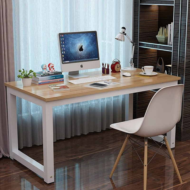 63'' Modern Computer Desk Large Office Writing Desk Home Office White Metal2