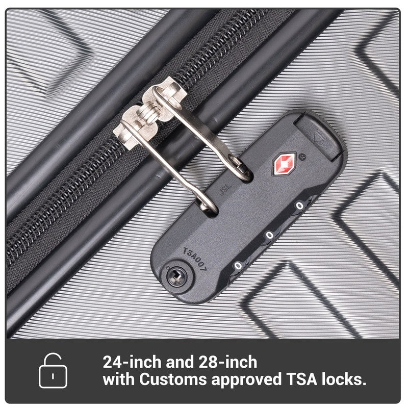 6 Piece Hardshell Luggage Set   Lightweight Suitcase with Carry On Backpack, Duf4