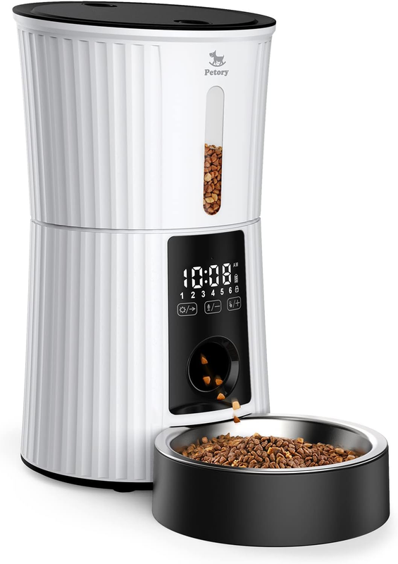 Timed Automatic Cat Feeder 4L, Programmable Pet Food Dispenser for Cats & Dogs0