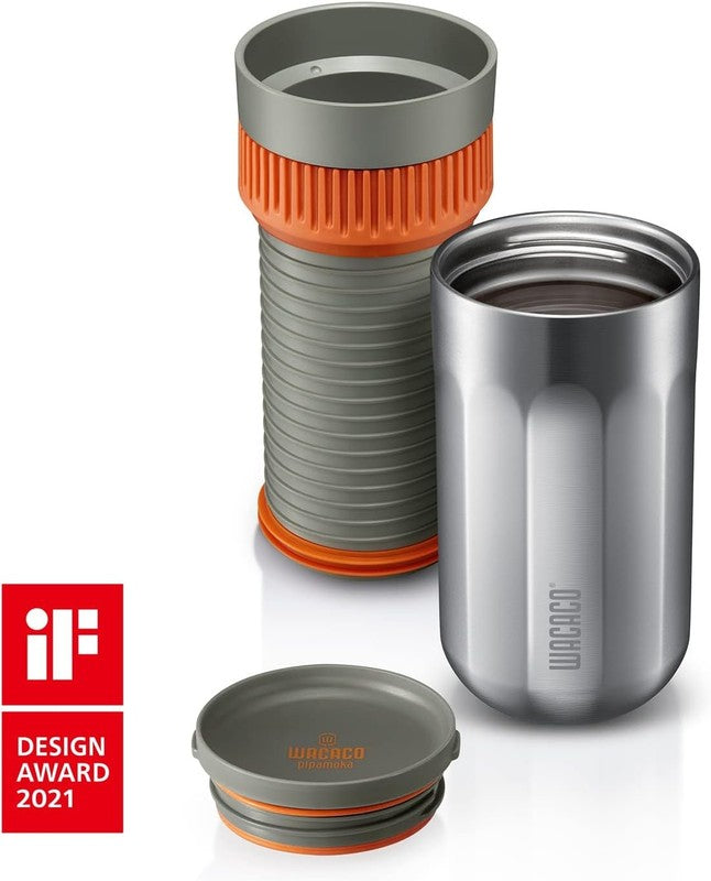 Pipamoka Portable Coffee Maker Vacuum Press Travel Mug 10oz Stainless Steel1