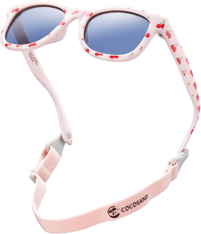 Baby Polarized Sunglasses UV400 Flexible Strap Toddler Infant 0 24 Months0