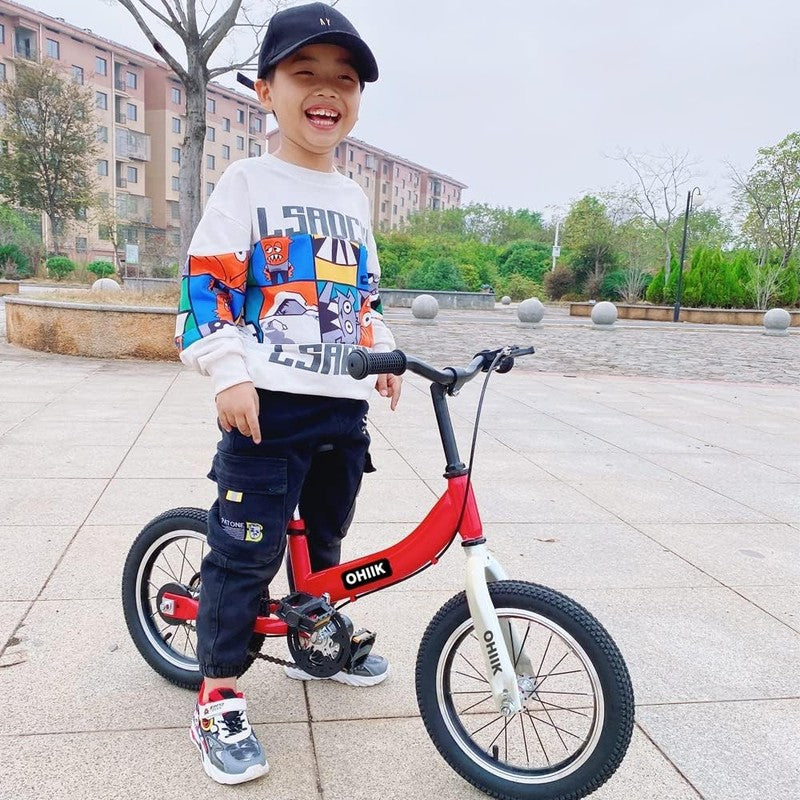 2-in-1 Kids Balance Bike to Pedal Bike 12-16 Inch Training Wheels Brakes4