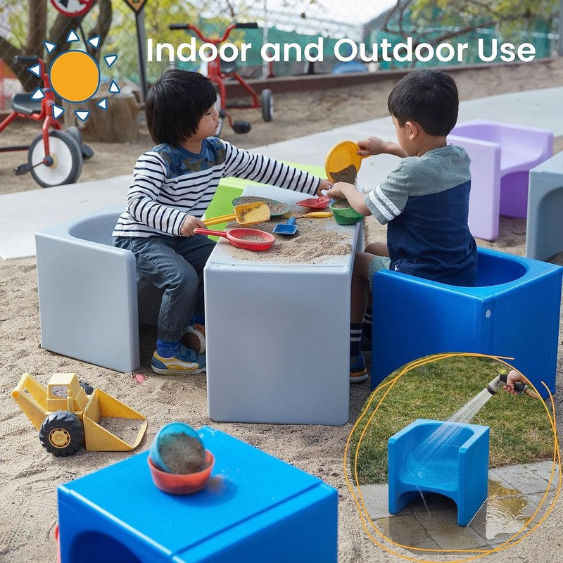 Tri Me 3 In 1 Cube Chair, Kids Furniture, Blue5