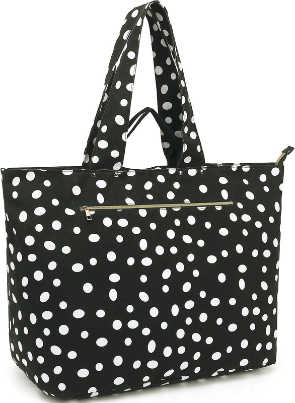Large Waterproof Beach Tote Bag Canvas Pool Bag Leakproof Wet Pocket0