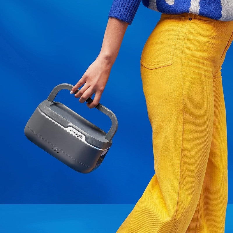 Electric Heated Lunch Box 28oz Portable Food Warmer for Car Travel Gray1