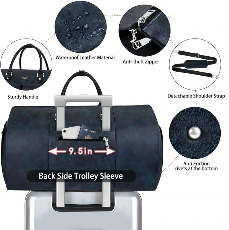 2in1 Garment Duffle Bag 3Pc Set Hanging Suit Travel Carry On6