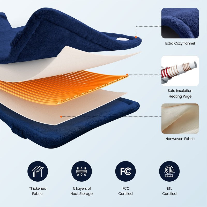 Extra Large Heating Pad for Shoulders Neck and Back, 9 Temperature Settings, Fsa1