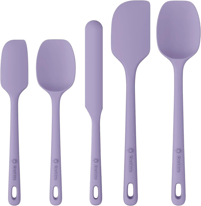 5 Piece Silicone Spatula Set Heat Resistant 600°F Nonstick Cookware8