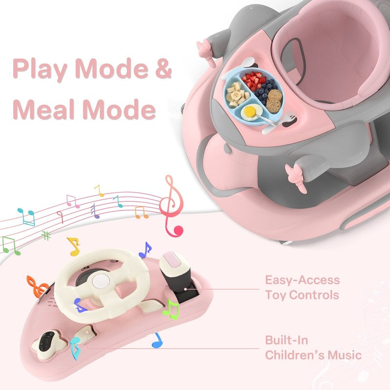 5-In-1 Musical Baby Walker with Wheels, Foldable Baby Walker for Boys Girls, Pin2