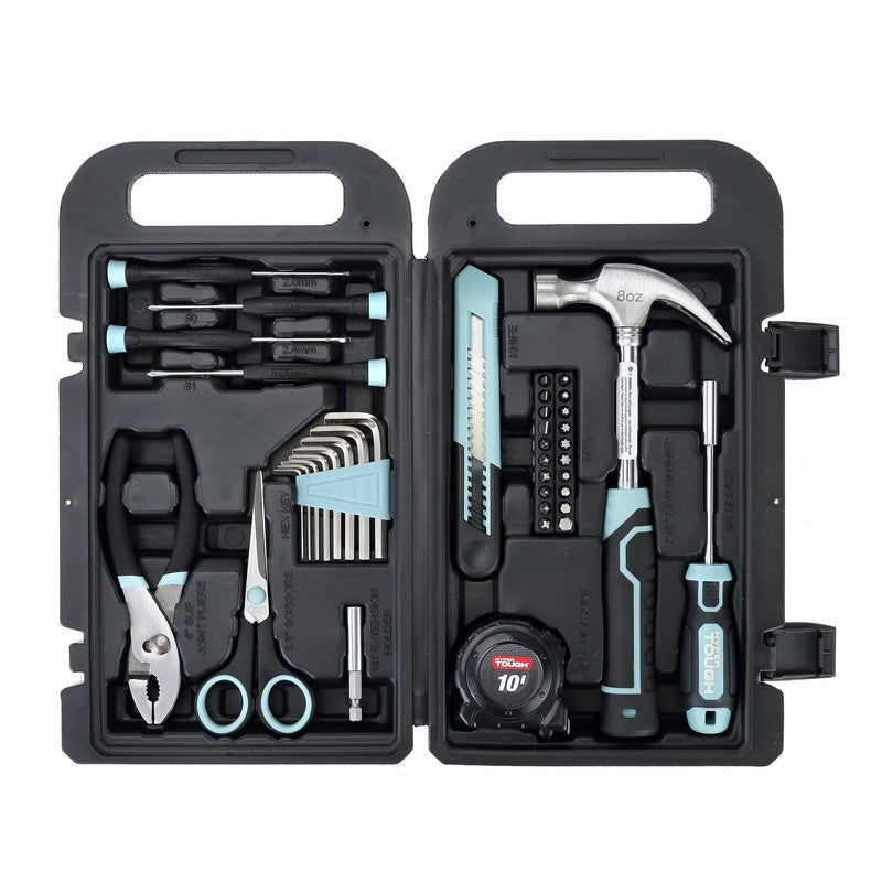 40 Piece Seafoam Household Tool Kit for Basic Repairs and DIY Projects4