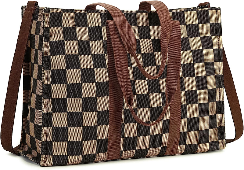 Laptop Tote Bag 15.6” Women Work Canvas Shoulder Messenger Handbag10